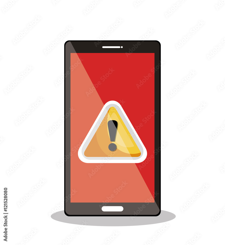 icon warning smartphone alert isolated graphic vector illustration eps 10 icon warning smartphone alert isolated graphic vector illustration eps 10