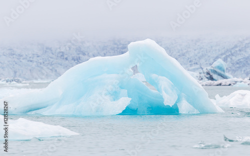 Jokulsarlon is a large glacial lake in southeast Iceland