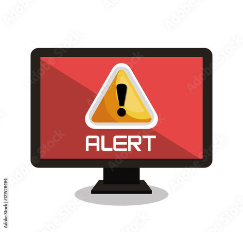 screen system alert virus design vector illustration eps 10