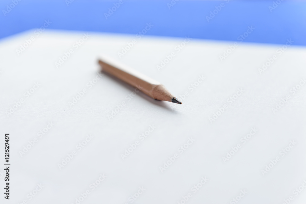 Wooden Pencils on white paper with copy space - Back to school Wooden Pencils on white paper with copy space - Back to school