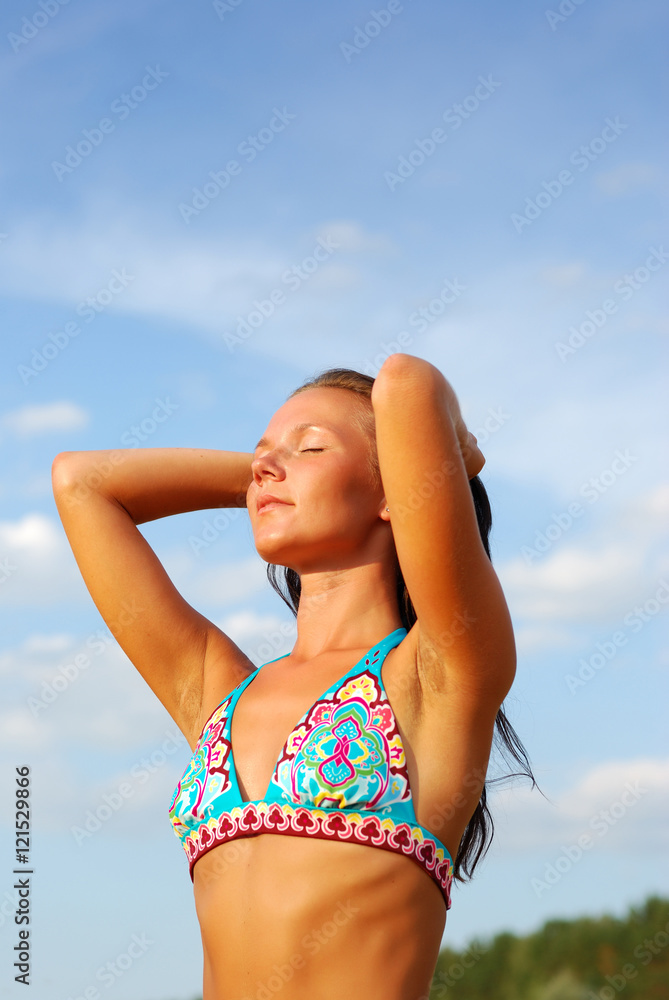 Fototapeta premium Young woman relax