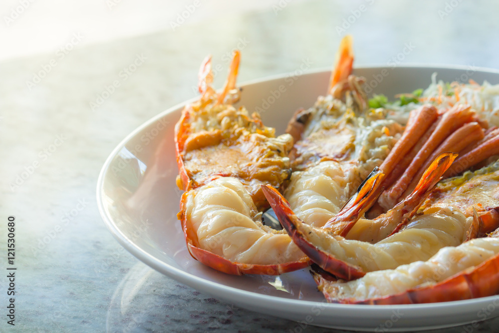 Grilled fresh big shrimp Grilled fresh big shrimp