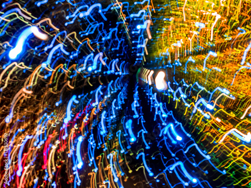 Colorful abstract light trails