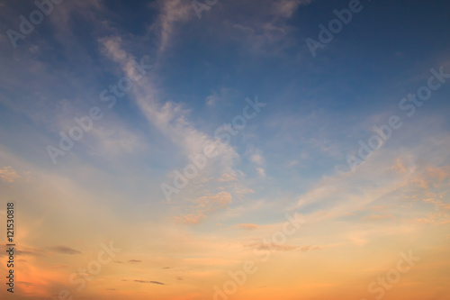 Colorful sky in twilight time background
