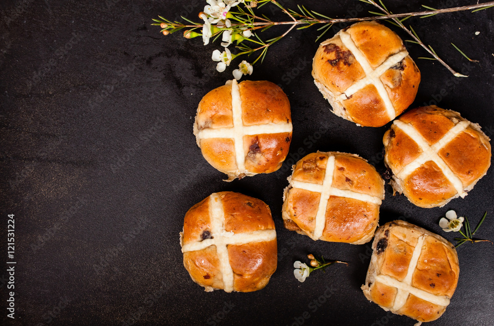 Fototapeta premium hot cross buns
