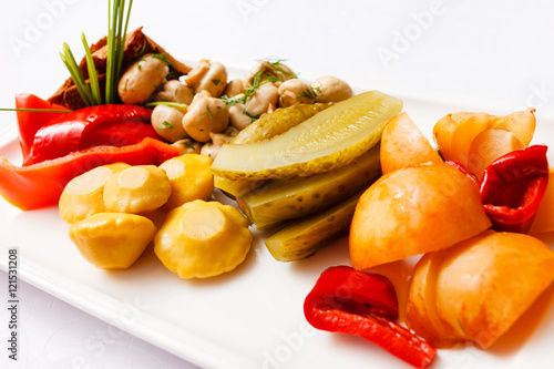 plate of pickles