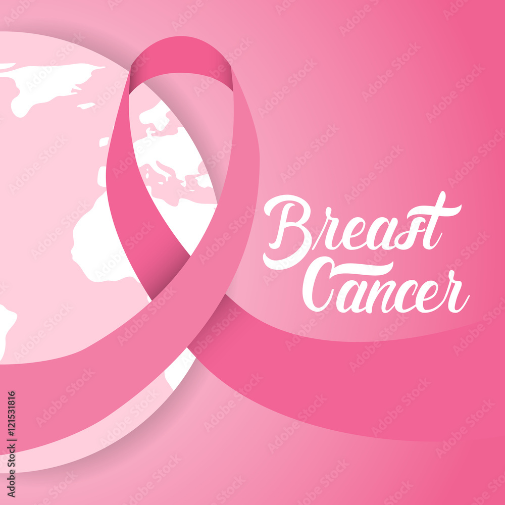 Breast Cancer Awareness Pink Globe Banner