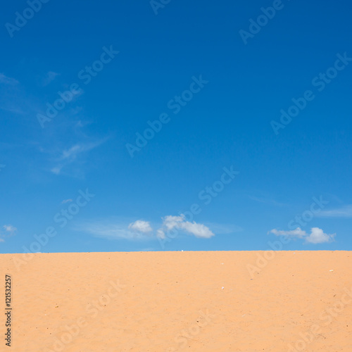 red sand dune desert in Mui Ne, Vietnam