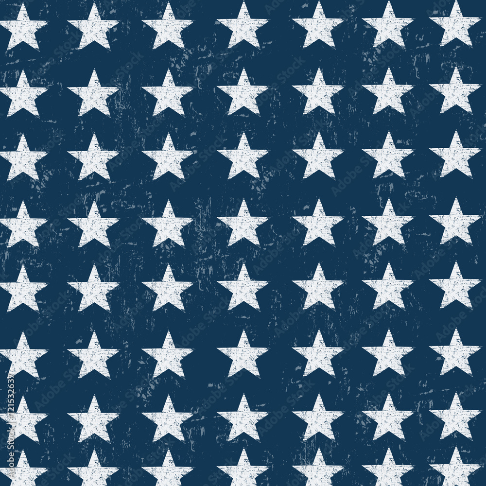 Grunge white stars pattern on blue background Grunge white stars pattern on blue background