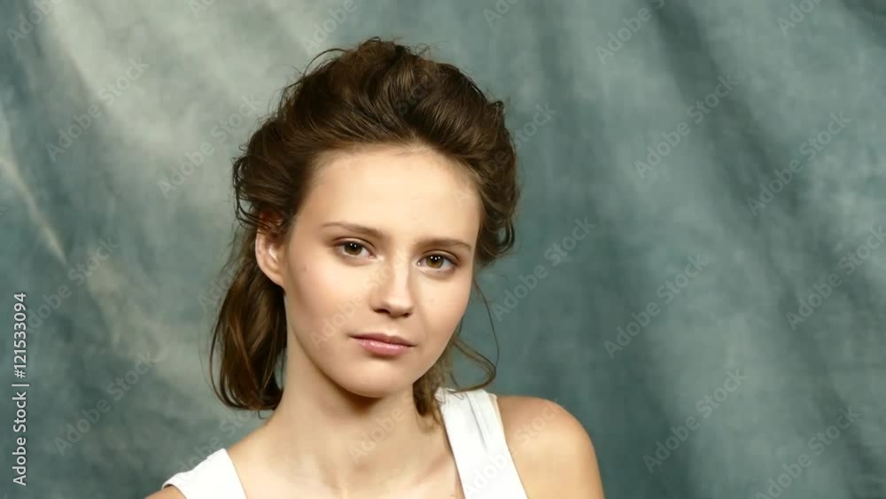 Pretty girl model tests, face emotions Pretty girl model tests, face emotions
