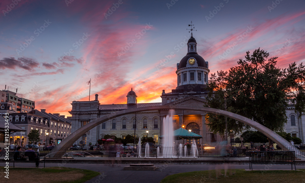 City Hall, Kingston, Ontario, Canada during sunset.