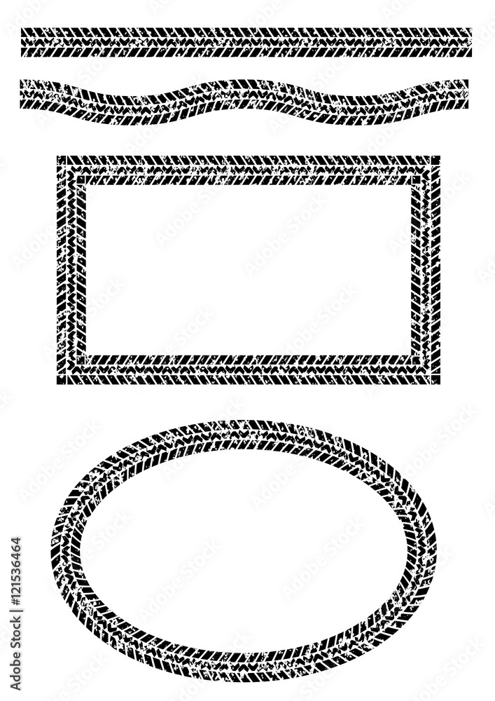飾り枠 飾り罫 グランジ タイヤ痕 Stock Vector Adobe Stock 飾り枠 飾り罫 グランジ タイヤ痕 Stock Vector Adobe Stock