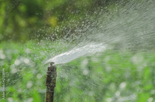 sprinkler old dilapidated in farm Sugarcane Daytime .
