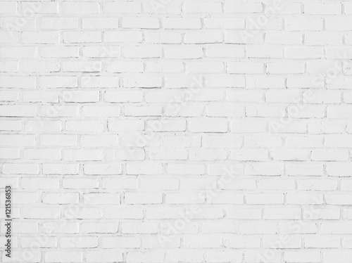 Tableau sur toile white brick wall