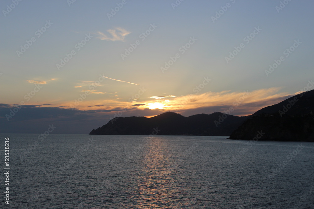 This was taken at Manarola, Cinque Terre. The sunsets here are absolutely amazing.