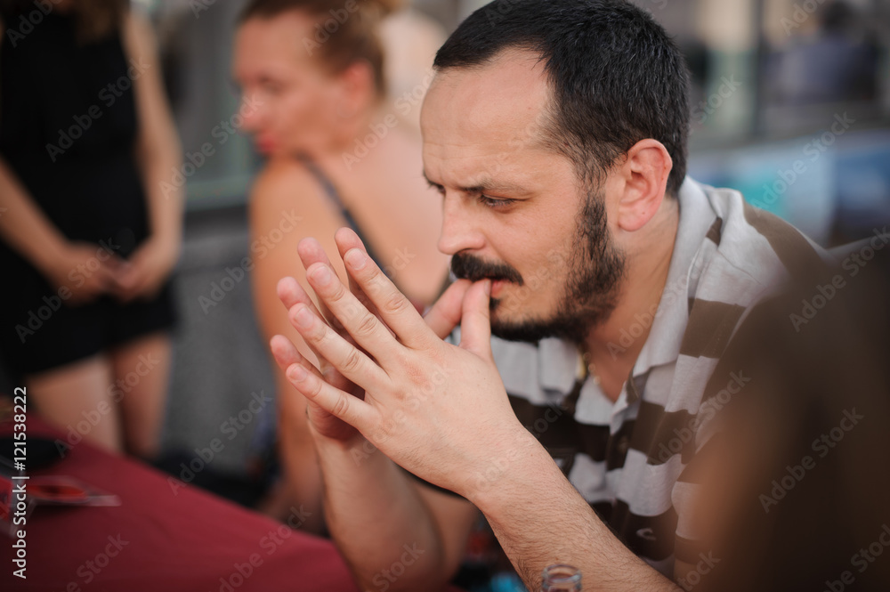 Obraz premium Portrait of handsome man thinking