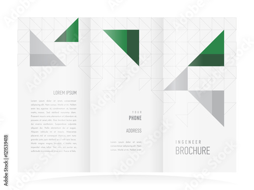 business brochure design template triangles geometric abstract