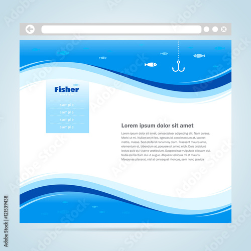 website fish blue color