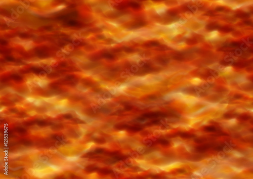 Cloudscape Seamless Background, Orange Clouds on Apocalyptic Flaming Sky. Eps10, Contains Transparencies. Vector