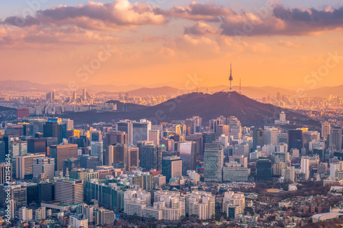 Seoul City Skyline,South Korea.