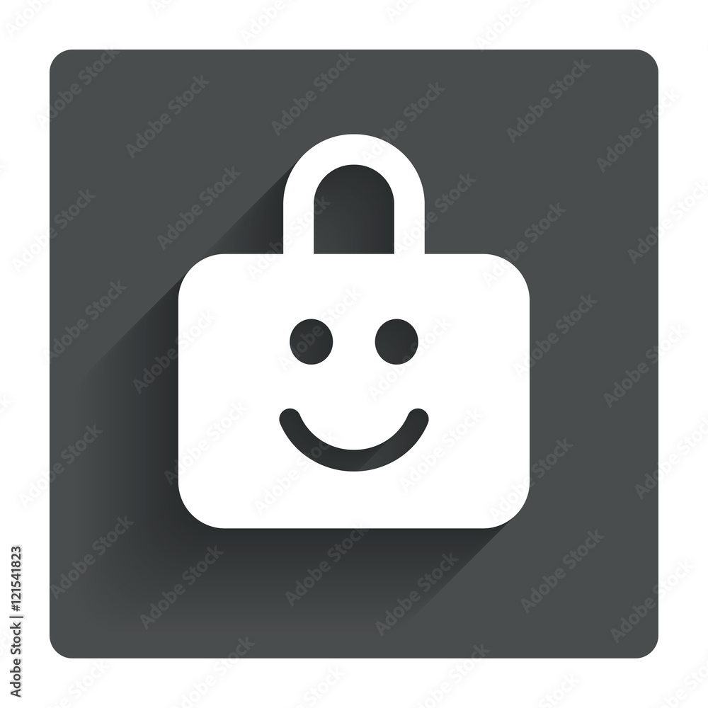 Child lock icon. Locker with smile symbol. Child lock icon. Locker with smile symbol.