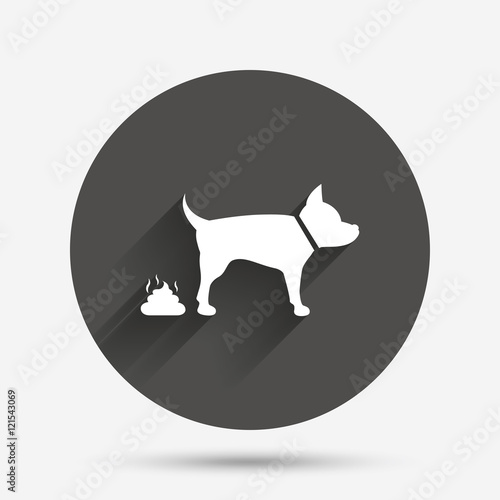 Feces sign icon. Clean up after pets symbol.