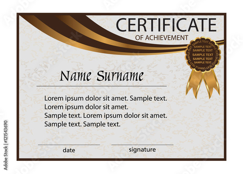 Fotografija Certificate of achievement or diploma.Vector