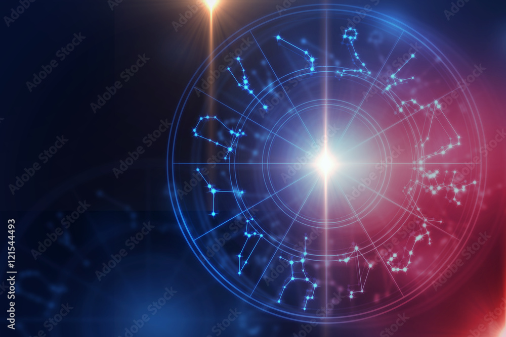 Fototapeta premium Astrologia i alchemia ilustracji znak tła