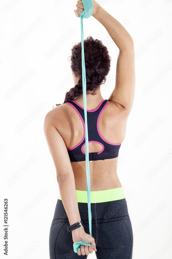 young sportswoman doing gymnastic exercises young sportswoman doing gymnastic exercises