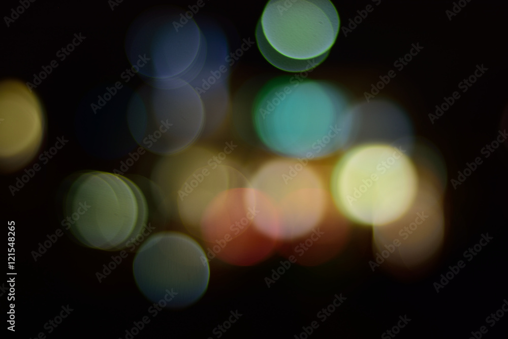 Abstract circular defocused blurred bokeh lights