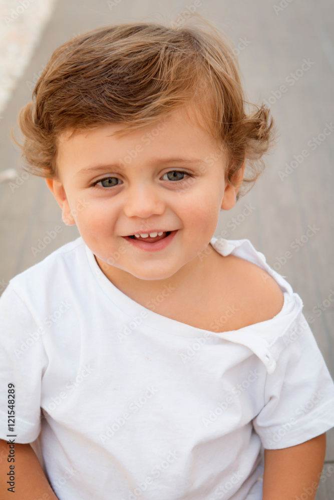 Funny baby one year outdoor