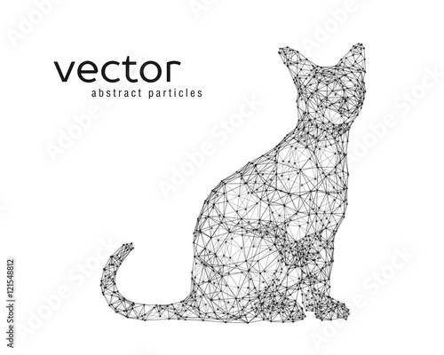 Abstract vector illustration of cat.