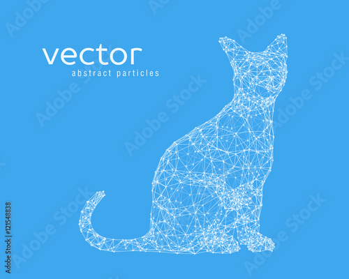 Abstract vector illustration of cat.