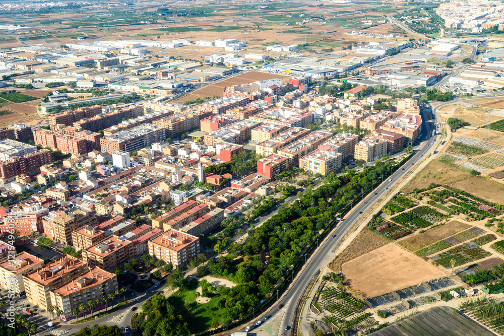 Aerial Photo Of Valencia City Surrounding Area In Spain