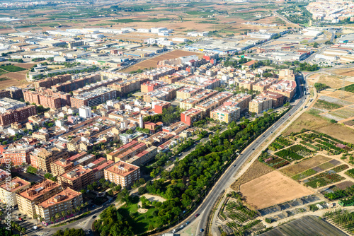 Fototapeta Naklejka Na Ścianę i Meble -  Aerial Photo Of Valencia City Surrounding Area In Spain