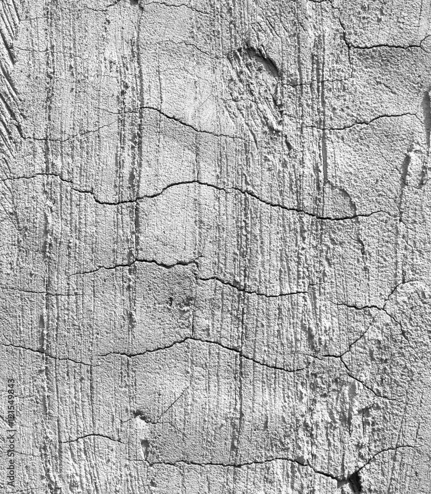 Old plaster wall cracked