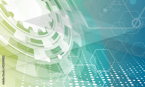 Digital technology world. Business virtual concept. Vector background