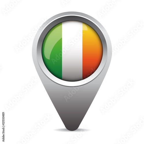Ireland flag pointer vector Free Download Ireland flag pointer vector - GFXLoad