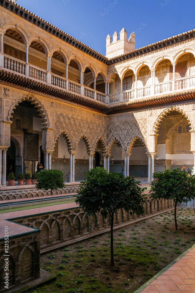  Inside Alcazar palace, Andalusia province.