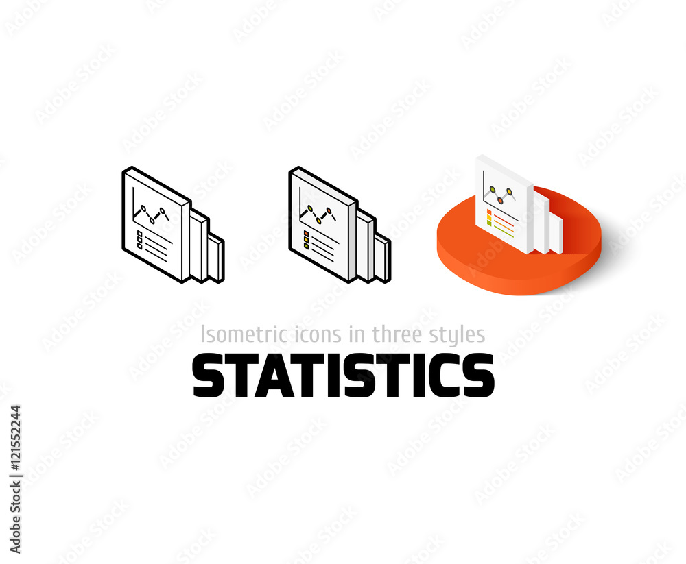 Statistics icon in different style Statistics icon in different style
