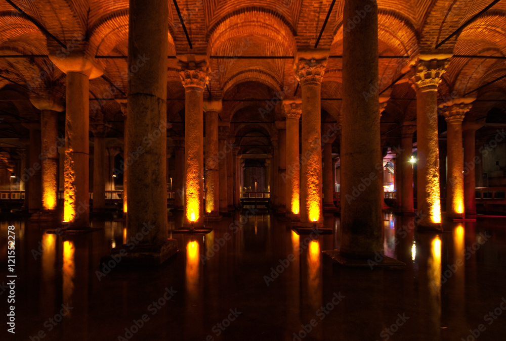 Basilica Cistern - underground water supply - Istanbul, Turkey