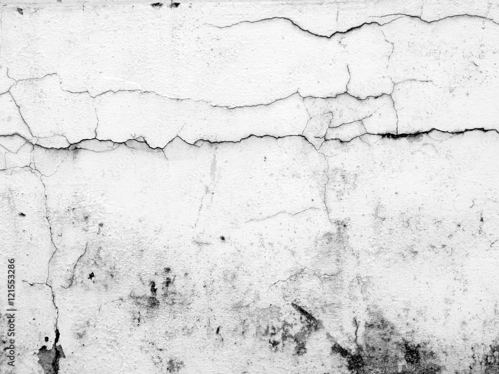 Obraz premium white wall with cracks