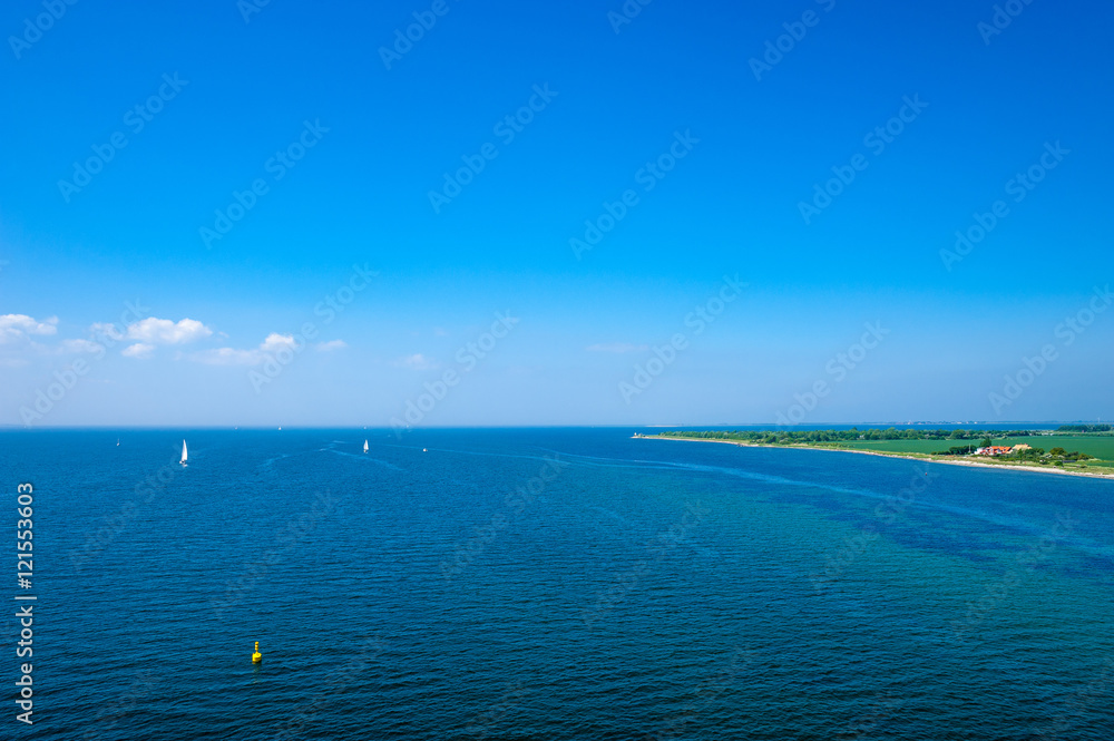 Landzunge der Insel Fehmarn am Fehmarnsund bei Strukkamphuk