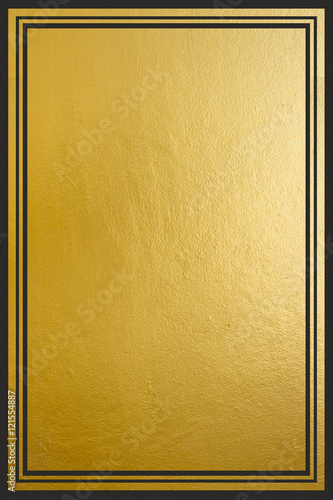 gold frame on the black background