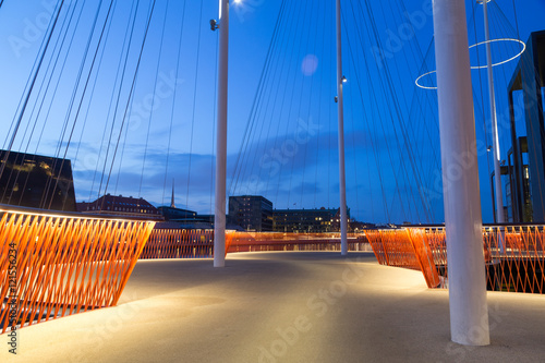 Canvas Print Modern Circle Bridge in Copenhagen