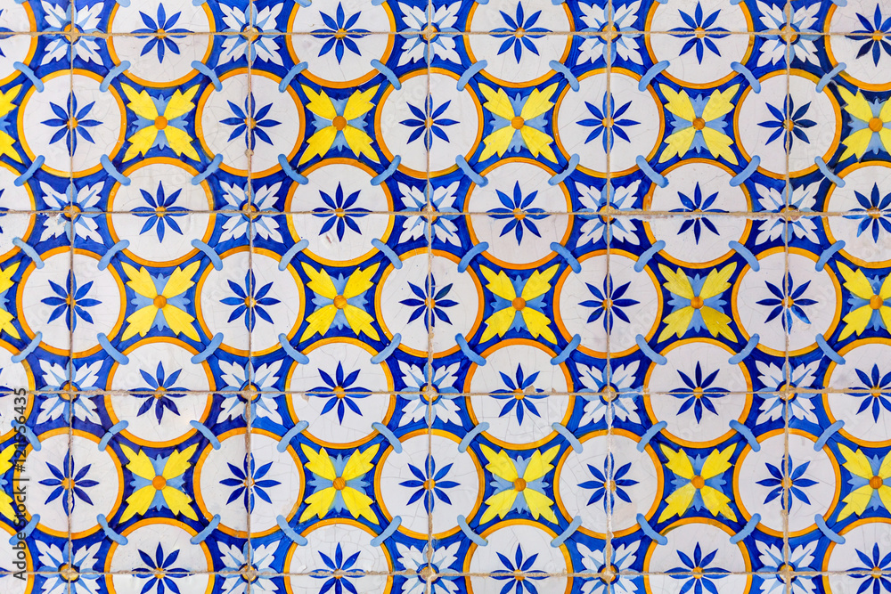 old azulejos - hand painted tiles from Lisbon
