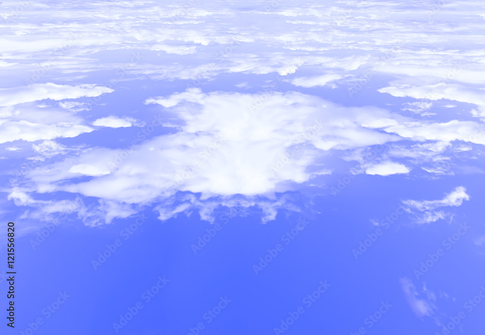 Fototapeta premium sky Background blue sky with white clouds for design pattern and