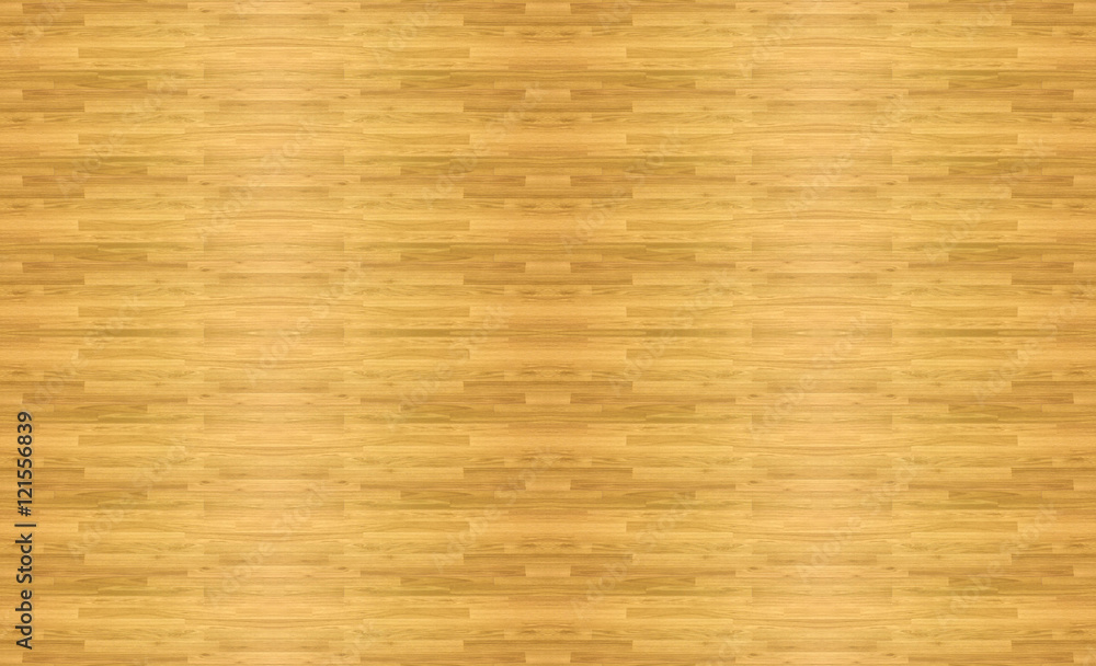 Naklejka premium hardwood maple basketball court floor viewed from above.