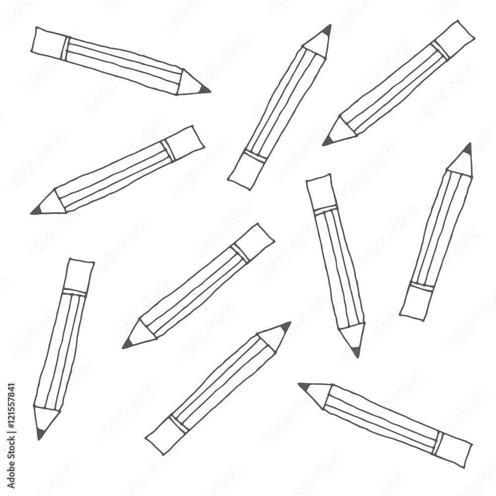 Doodle pencil seamless.vector illustration Doodle pencil seamless.vector illustration