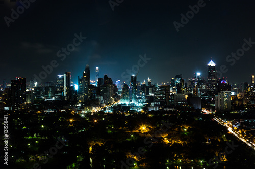 Skyline of Bangkok by night